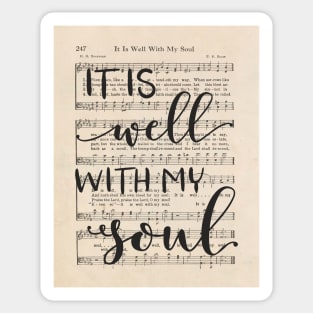 It is Well With My Soul, Vintage Hymn Sticker